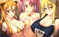 multiple girls hentai takagi saya miyamoto ray marikawa shizuka hotd hentai thehentaiworld multiple boobs