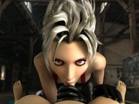 gloves hentai eedb all fours censored fellatio final fantasy gloves paine penis pov red eyes silver hair