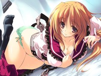 lying hentai wallpaper hentai boobs panties beds lying down hoshizora anime