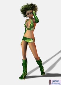 3d hentai toons gallery toon girl green