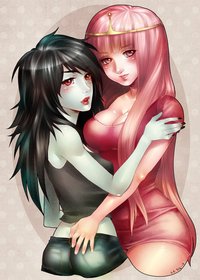 adventure time marceline hentai pre marceline princess bubblegum fialutten occ morelikethis fanart digital painting