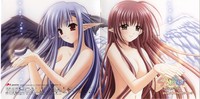 anime shuffle hentai absurdres blue hair blush brown broccoli galaxy angel game