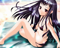 ar tonelico hentai wallpapers tonelico sekai hibiku shoujotachi metafalika jakuri barefoot bikini smile wallpaper athlete nike