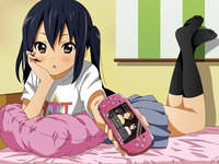 azusa nakano hentai konachan black hair brown eyes hirasawa long nakano azusa psp twintails search label zatsune miku