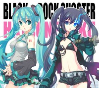 black rock shooter hentai wallpaper vocaloid black rock shooter hatsune miku detached sleeves anime