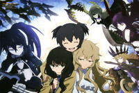 black rock shooter hentai konachan black gold saw rock shooter chisato kawaguchi izuriha kagari kuroi mato scan takanashi yomi search label shakugan shana