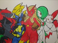 blaziken hentai comic bdc dfb porkyman crossover digimon renamon lucario gardevoir zangoose blaziken zoroark kewon comment