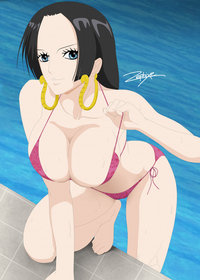 boa hancock e hentai one piece boa hancock swimming pool zephixe clsgf art