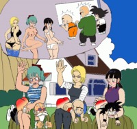 bulma e hentai android bulma briefs chichi dragon ball krillin master roshi son goku spao entry