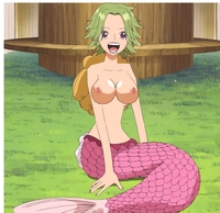 camie one piece hentai toon pics pic bad photoshop breasts brown eyess camie green hair mermaid monster girl nude filter one piece open mouth short sitting