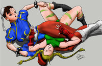 cammy hentai cosplay pre chun choking cammy vitorleone xsj morelikethis fanart digital drawings games