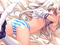 Hentai Striped Panties Anime Girl