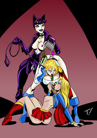 catwoman e hentai dca cccc ffa batman supergirl power girl catwoman superman traumwelt comment