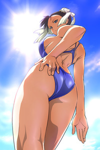 chun li hentai ueyama michirou chun beach low angle awesome game fan art part