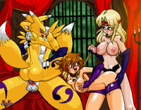 digimon tamers rika hentai vcampan kari gatomon doggie position looking like they are ready