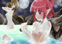 dungeon fighter hentai ass breasts dungeon fighter online mage moon night onsen pointy ears ponytail water nude pack