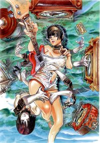 guilty gear i-no hentai dblog absurdres belt black hair breasts clock collar guilty gear guitar hands highres instrument ishiwatari daisuke ishwatari nipples official art scan short tongue category bdsm page