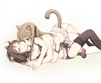 neko hentai anime hashbrowns var albums hentai pictures cat girls neko garter stockings kissing licking anime