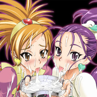 pretty cure hentai girls blonde hair blush bowl ratio precure