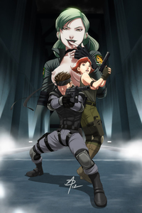 solid snake hentai meryl silverburgh metal gear solid dangergirlfan sniper wolf snake