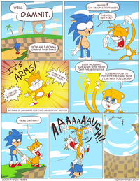 sonic and tails hentai tails laugh lose comic style