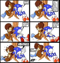 sonic sally hentai humor sally acorn sega sonic bed crotch rub horizontal masturbation