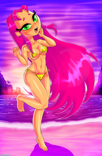 starfire hentai parody comic folder starfire beach