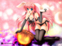 halloween hentai ecchi girl bunny halloween inastric art