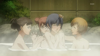 hentai hot springs original persona naoto chie yukiko rise naked bath hot springs steam golden forums fanservice gross