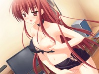 hentai pics cute hentai cute red head girl playing