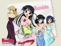 hentai school rumble girls bare shoulders black hair baseball gym uniform horizontal sawachika