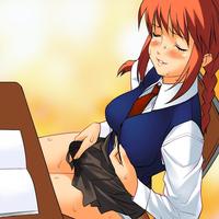 hentai young school shemale hentai comics sweet young dickgirl masturbating under school desk