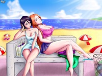 hot rukia hentai reit sexy girls waiting beac art