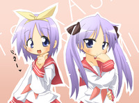 lucky star tsukasa hentai futaru usagi hiiragi kagami blush eyes closed