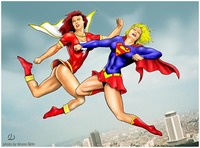 marvel superhero hentai lusciousnet mary marvel fights supergirl pictures search query superhero rogue page