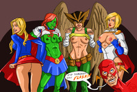 miss martian hentai edb flash hawkgirl miss martian power girl robnix supergirl teen titans dimsumboy