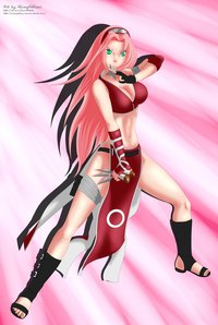 sexy sakura haruno hentai sakura sexy battle outfit posing