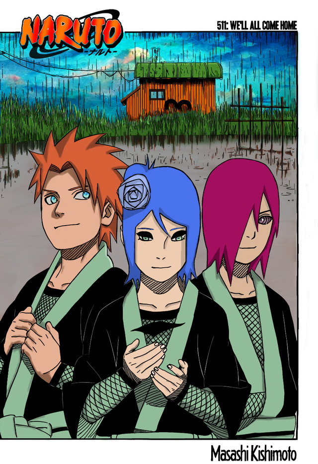 akatsuki konan hentai naruto manga colored color centrals