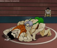 anime hentai dragonball z porn greco roman wrestling homoerotic dragon ball kai yaoi gay hentai muscle dbkai jhemos nude wrestlers